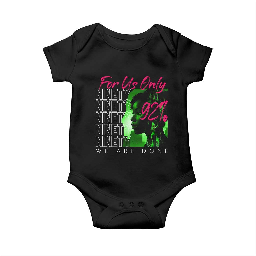 The 92% Black Women Power Baby Onesie For Us Only 92% We Are Done