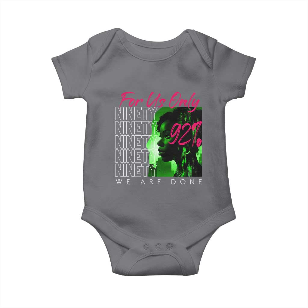 The 92% Black Women Power Baby Onesie For Us Only 92% We Are Done