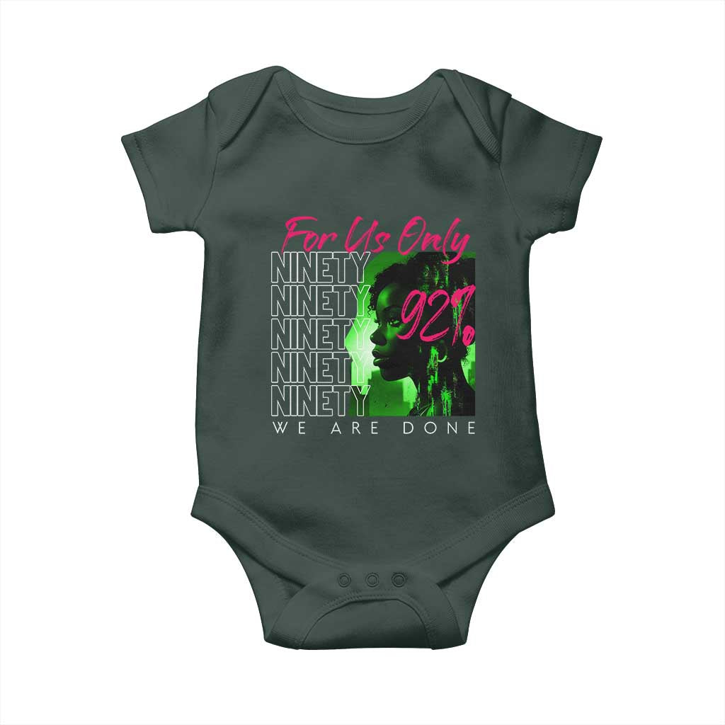 The 92% Black Women Power Baby Onesie For Us Only 92% We Are Done