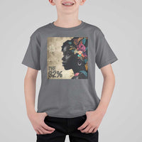 The 92% Black Women Power T Shirt For Kid 92 Percent Floral Melanin Girls