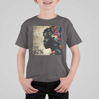 The 92% Black Women Power T Shirt For Kid 92 Percent Floral Melanin Girls