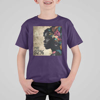 The 92% Black Women Power T Shirt For Kid 92 Percent Floral Melanin Girls