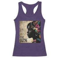 The 92% Black Women Power Racerback Tank Top 92 Percent Floral Melanin Girls