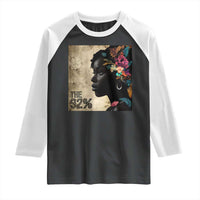 The 92% Black Women Power Raglan Shirt 92 Percent Floral Melanin Girls