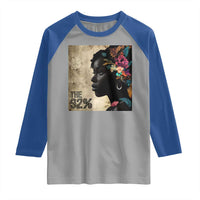 The 92% Black Women Power Raglan Shirt 92 Percent Floral Melanin Girls
