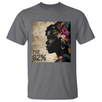 The 92% Black Women Power T Shirt 92 Percent Floral Melanin Girls