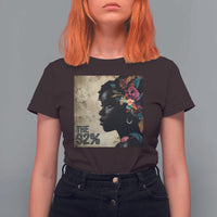 The 92% Black Women Power T Shirt For Women 92 Percent Floral Melanin Girls