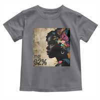 The 92% Black Women Power Toddler T Shirt 92 Percent Floral Melanin Girls
