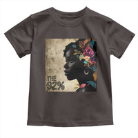 The 92% Black Women Power Toddler T Shirt 92 Percent Floral Melanin Girls