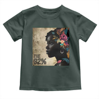 The 92% Black Women Power Toddler T Shirt 92 Percent Floral Melanin Girls