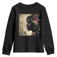 The 92% Black Women Power Youth Sweatshirt 92 Percent Floral Melanin Girls