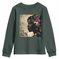 The 92% Black Women Power Youth Sweatshirt 92 Percent Floral Melanin Girls