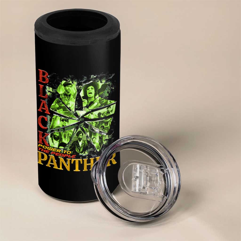 Vintage Black Panther Party 4 in 1 Can Cooler Tumbler Newton Seale Shakur Black History Month Juneteenth - Wonder Print Shop
