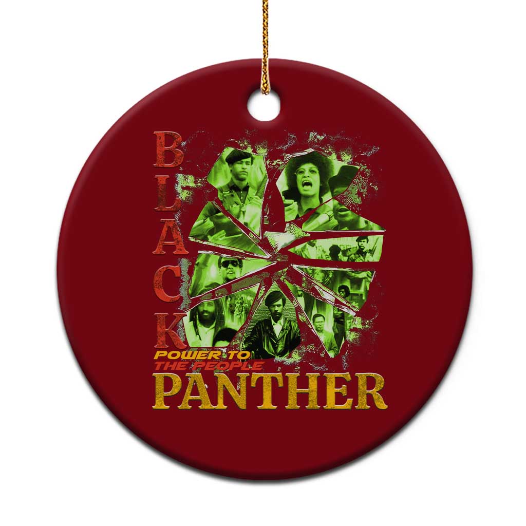 Vintage Black Panther Party Ceramic Ornament Newton Seale Shakur Black History Month Juneteenth - Wonder Print Shop