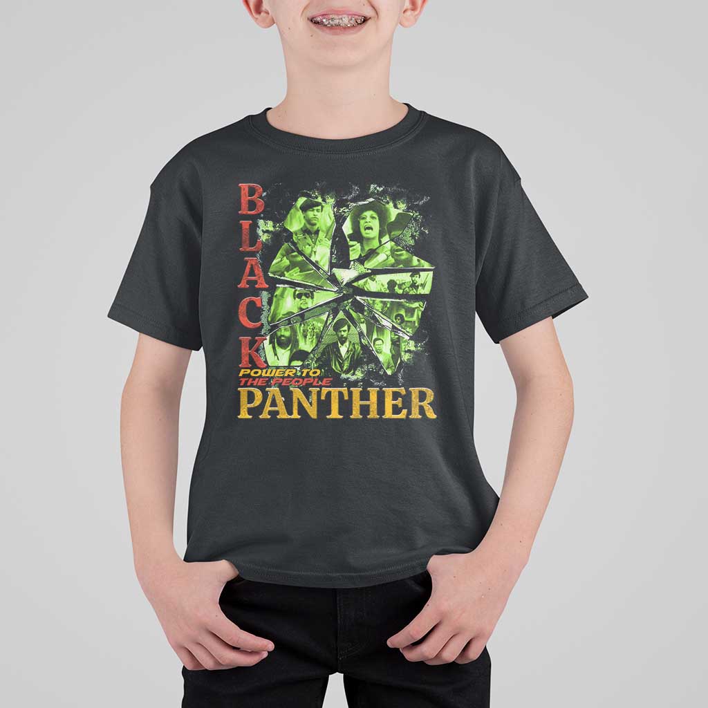 Vintage Black Panther Party T Shirt For Kid Newton Seale Shakur Black History Month Juneteenth - Wonder Print Shop