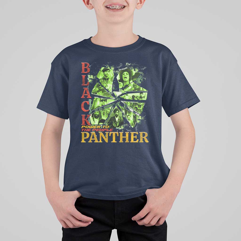 Vintage Black Panther Party T Shirt For Kid Newton Seale Shakur Black History Month Juneteenth - Wonder Print Shop