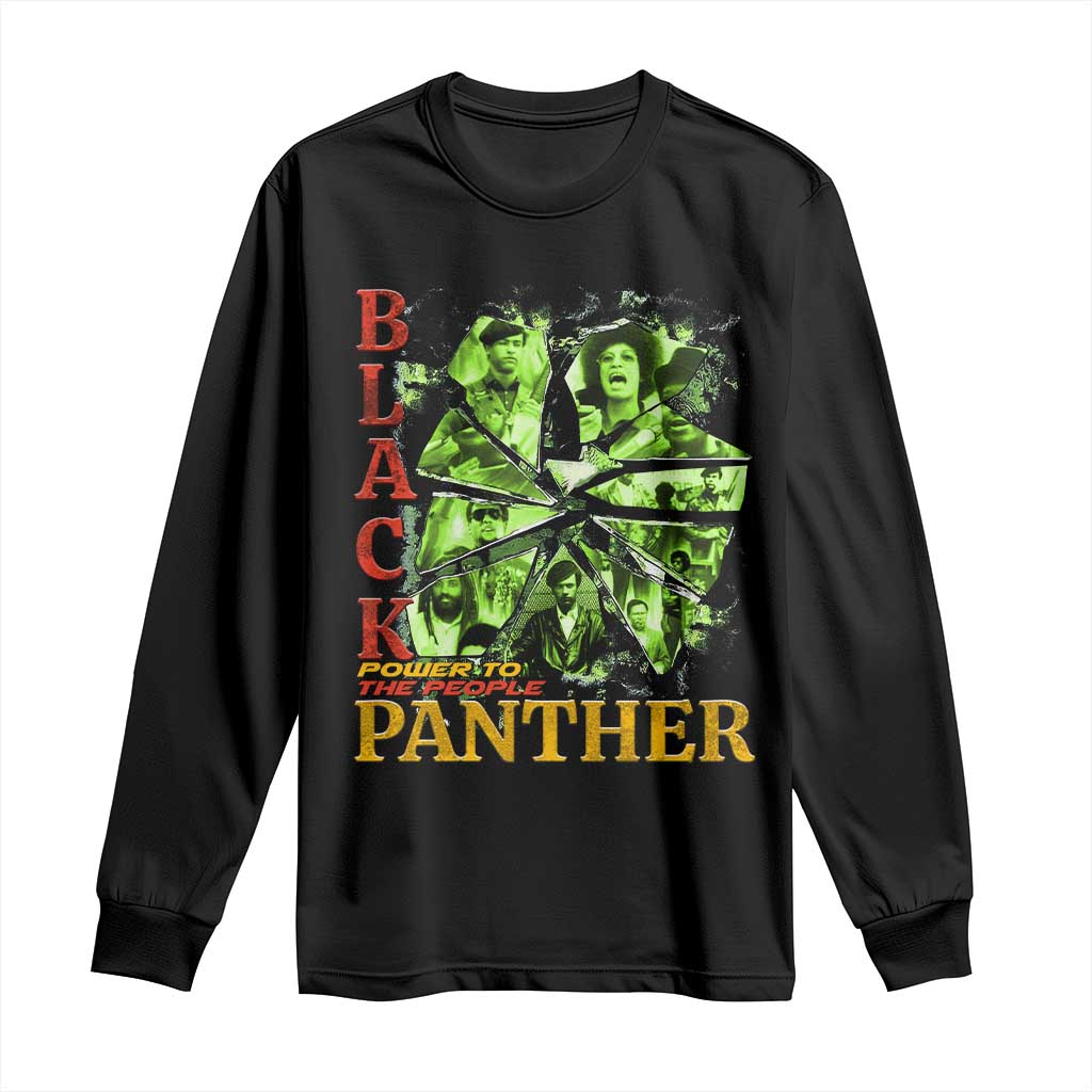 Vintage Black Panther Party Long Sleeve Shirt Newton Seale Shakur Black History Month Juneteenth - Wonder Print Shop