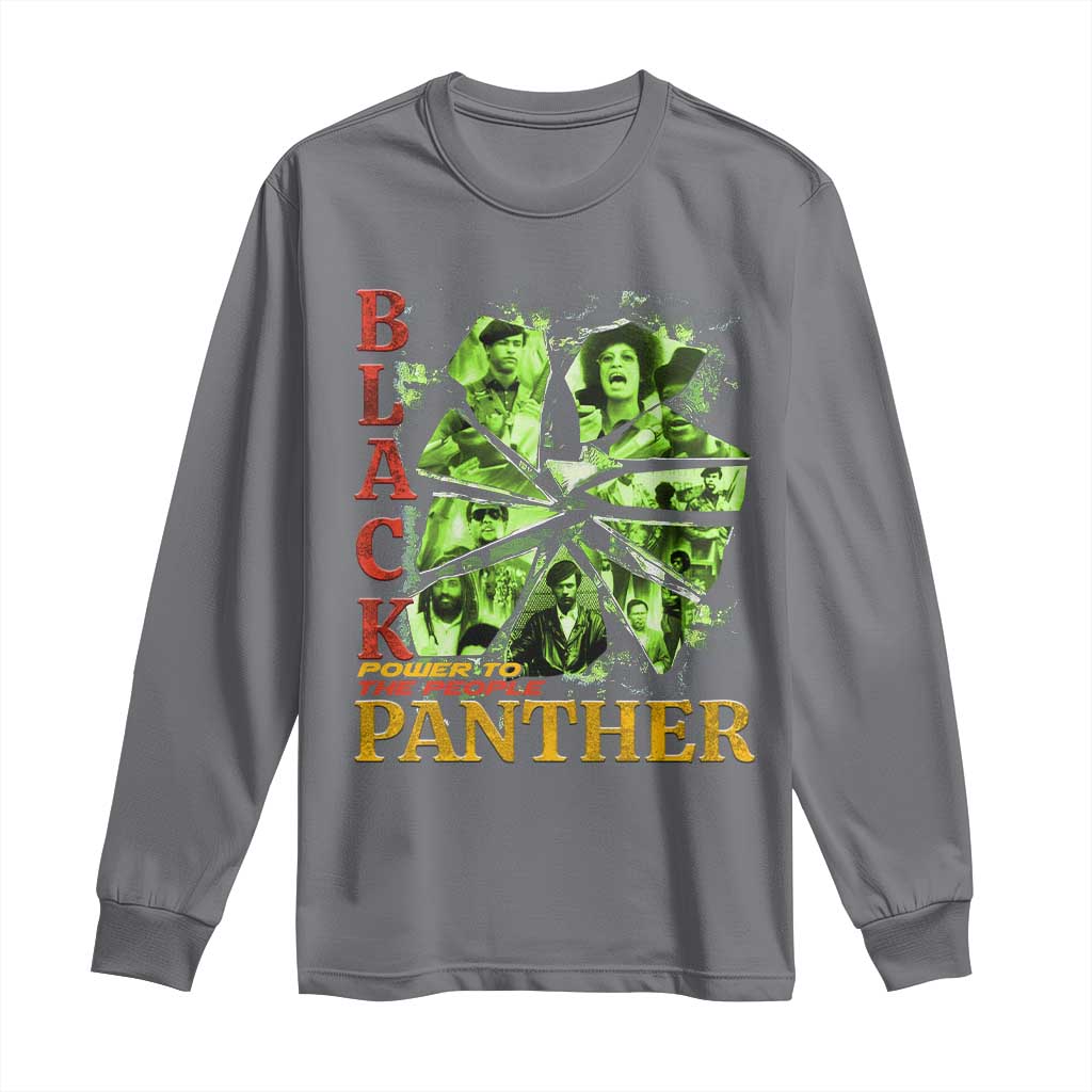 Vintage Black Panther Party Long Sleeve Shirt Newton Seale Shakur Black History Month Juneteenth - Wonder Print Shop