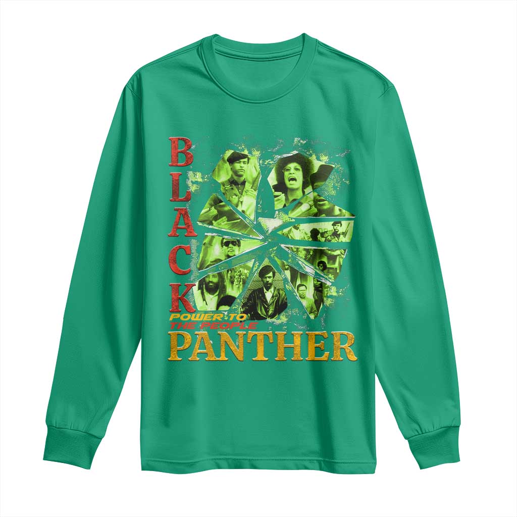 Vintage Black Panther Party Long Sleeve Shirt Newton Seale Shakur Black History Month Juneteenth - Wonder Print Shop