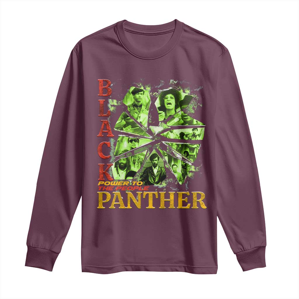 Vintage Black Panther Party Long Sleeve Shirt Newton Seale Shakur Black History Month Juneteenth - Wonder Print Shop
