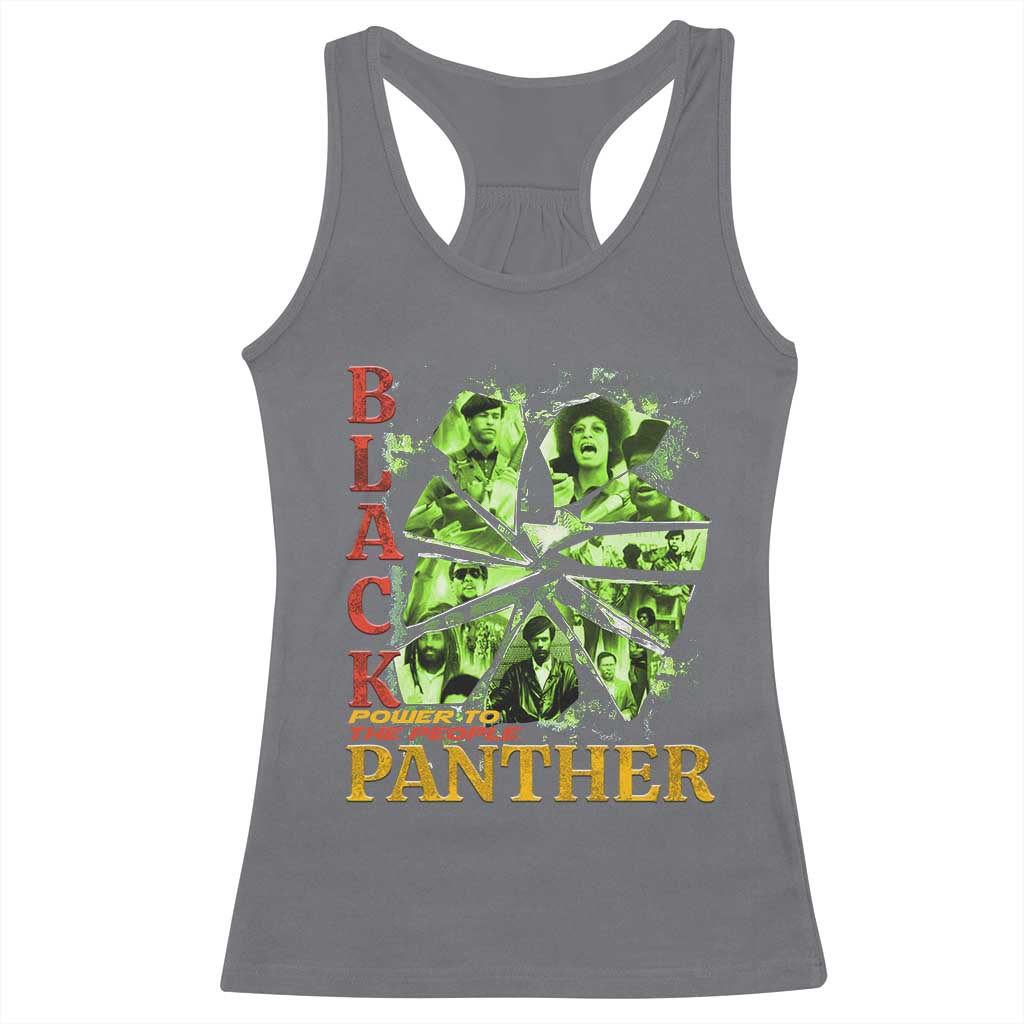 Vintage Black Panther Party Racerback Tank Top Newton Seale Shakur Black History Month Juneteenth - Wonder Print Shop