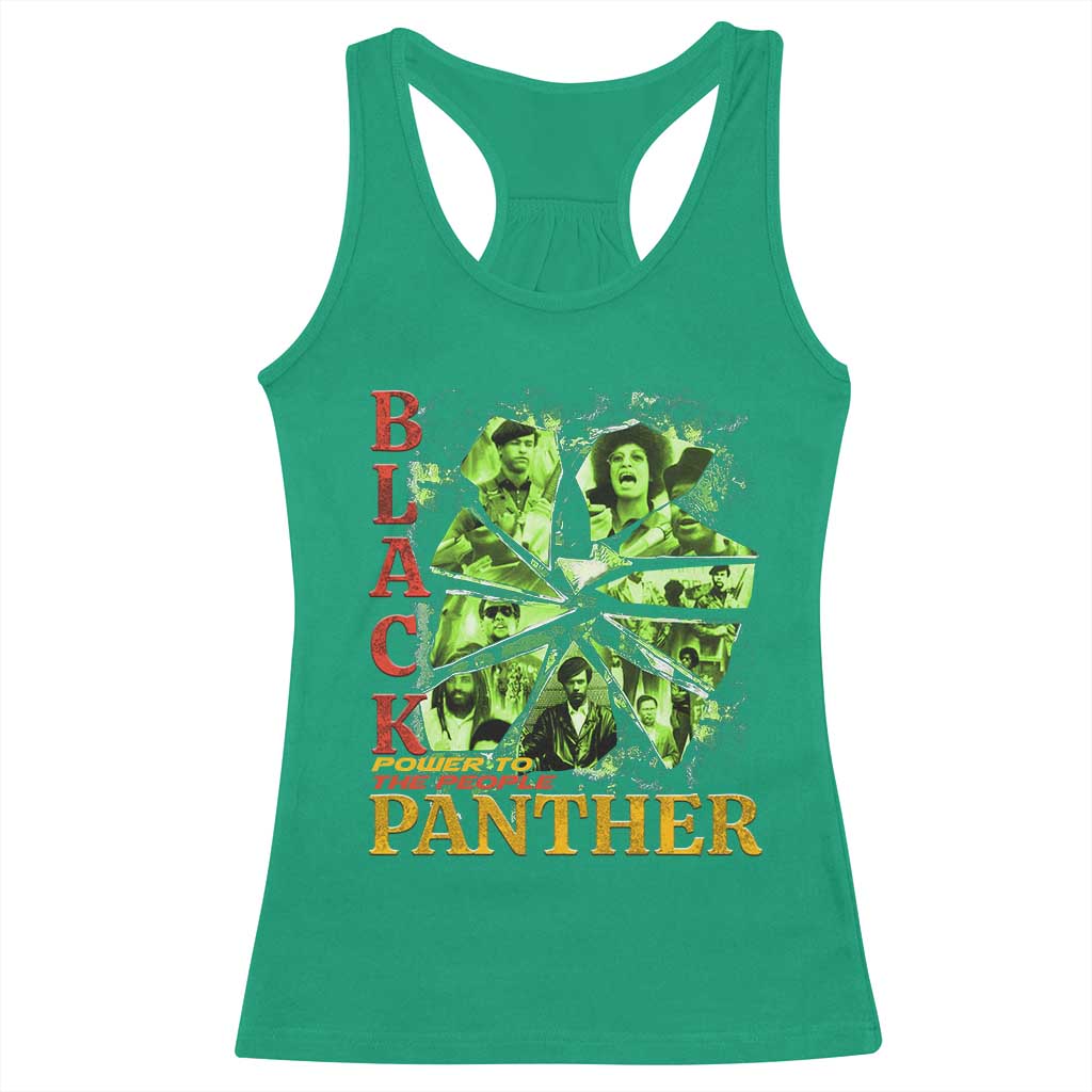 Vintage Black Panther Party Racerback Tank Top Newton Seale Shakur Black History Month Juneteenth - Wonder Print Shop