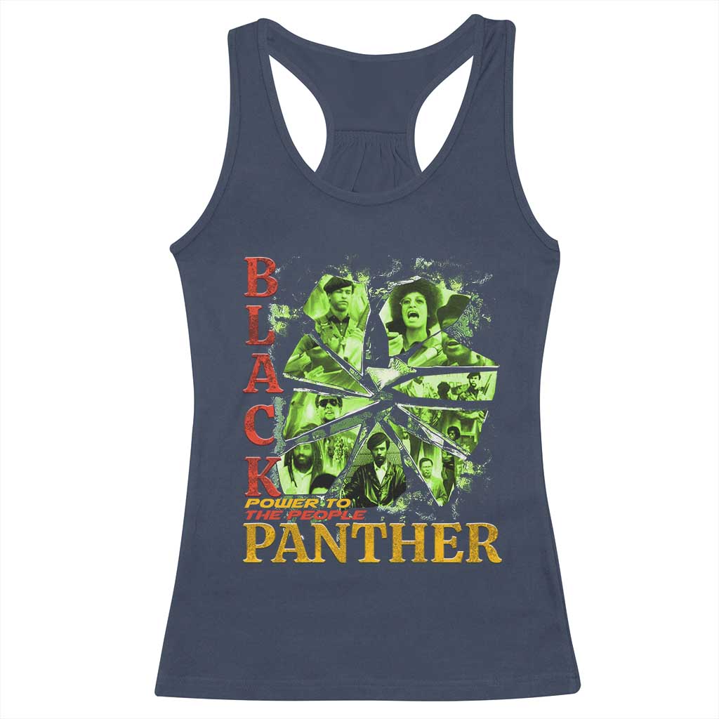 Vintage Black Panther Party Racerback Tank Top Newton Seale Shakur Black History Month Juneteenth - Wonder Print Shop