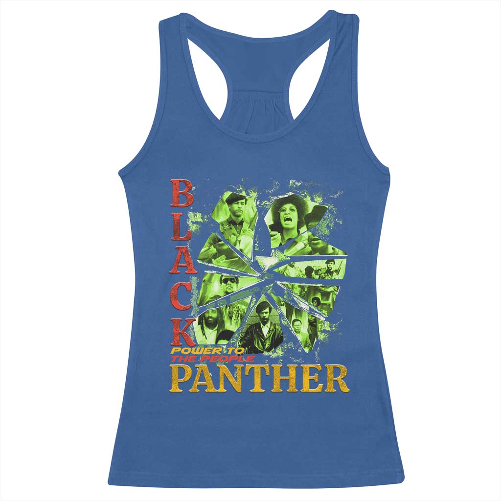 Vintage Black Panther Party Racerback Tank Top Newton Seale Shakur Black History Month Juneteenth - Wonder Print Shop