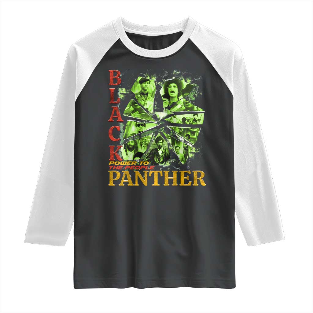 Vintage Black Panther Party Raglan Shirt Newton Seale Shakur Black History Month Juneteenth - Wonder Print Shop