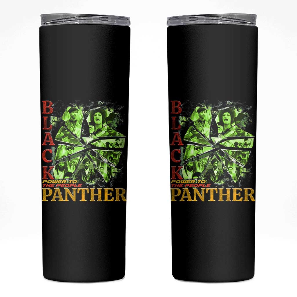Vintage Black Panther Party Skinny Tumbler Newton Seale Shakur Black History Month Juneteenth - Wonder Print Shop