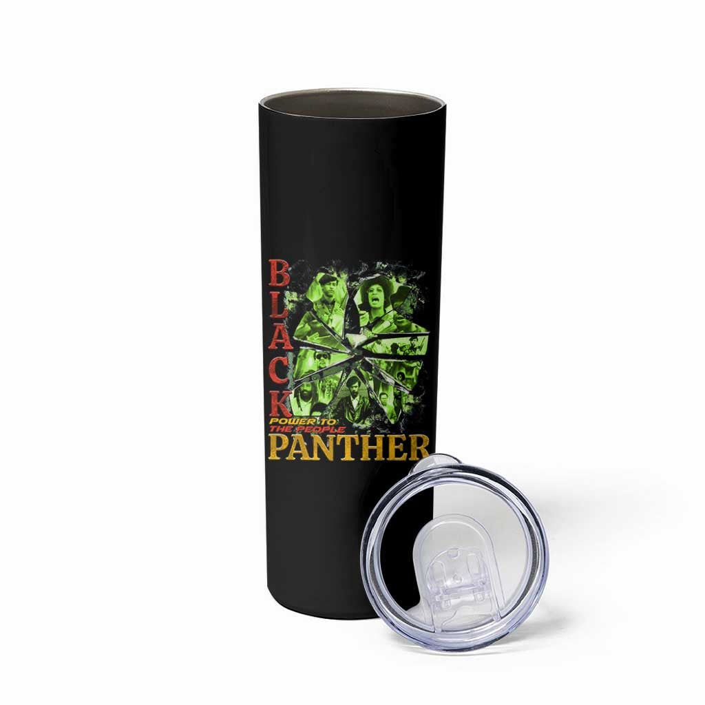 Vintage Black Panther Party Skinny Tumbler Newton Seale Shakur Black History Month Juneteenth - Wonder Print Shop