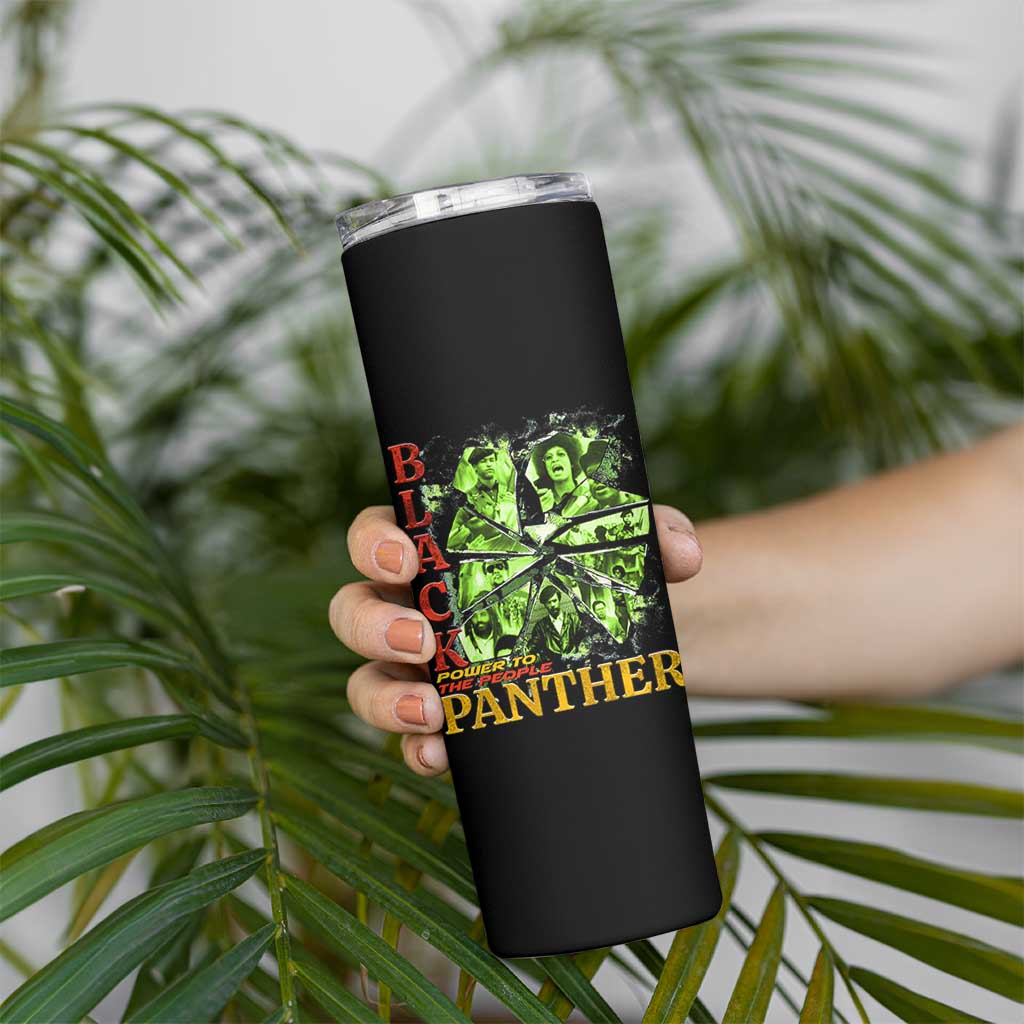 Vintage Black Panther Party Skinny Tumbler Newton Seale Shakur Black History Month Juneteenth - Wonder Print Shop