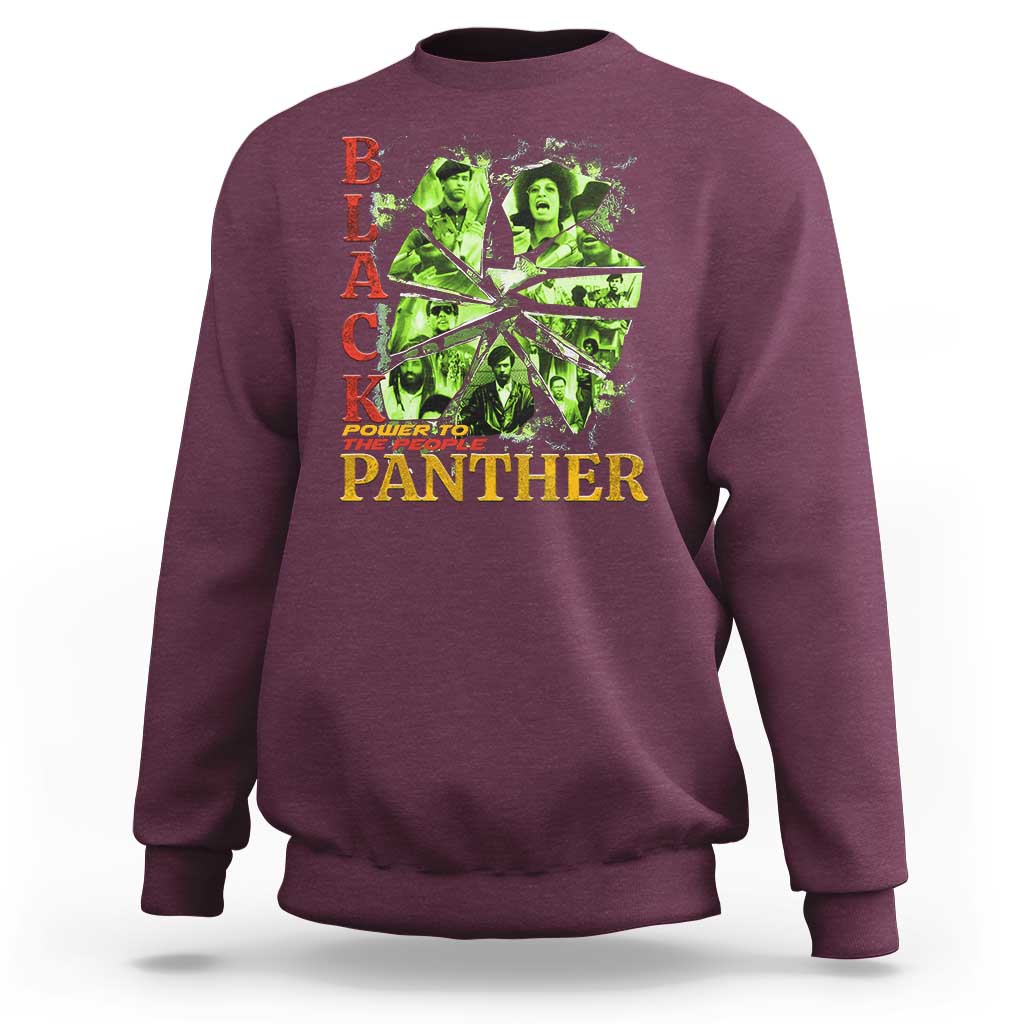 Vintage Black Panther Party Sweatshirt Newton Seale Shakur Black History Month Juneteenth - Wonder Print Shop