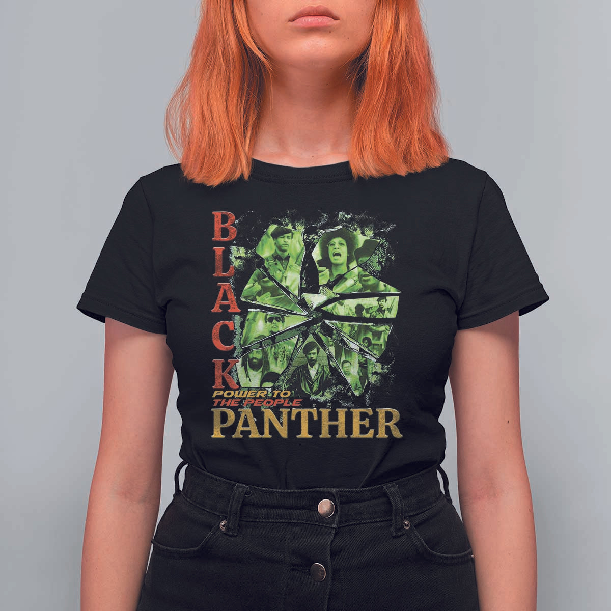 Vintage Black Panther Party T Shirt For Women Newton Seale Shakur Black History Month Juneteenth - Wonder Print Shop