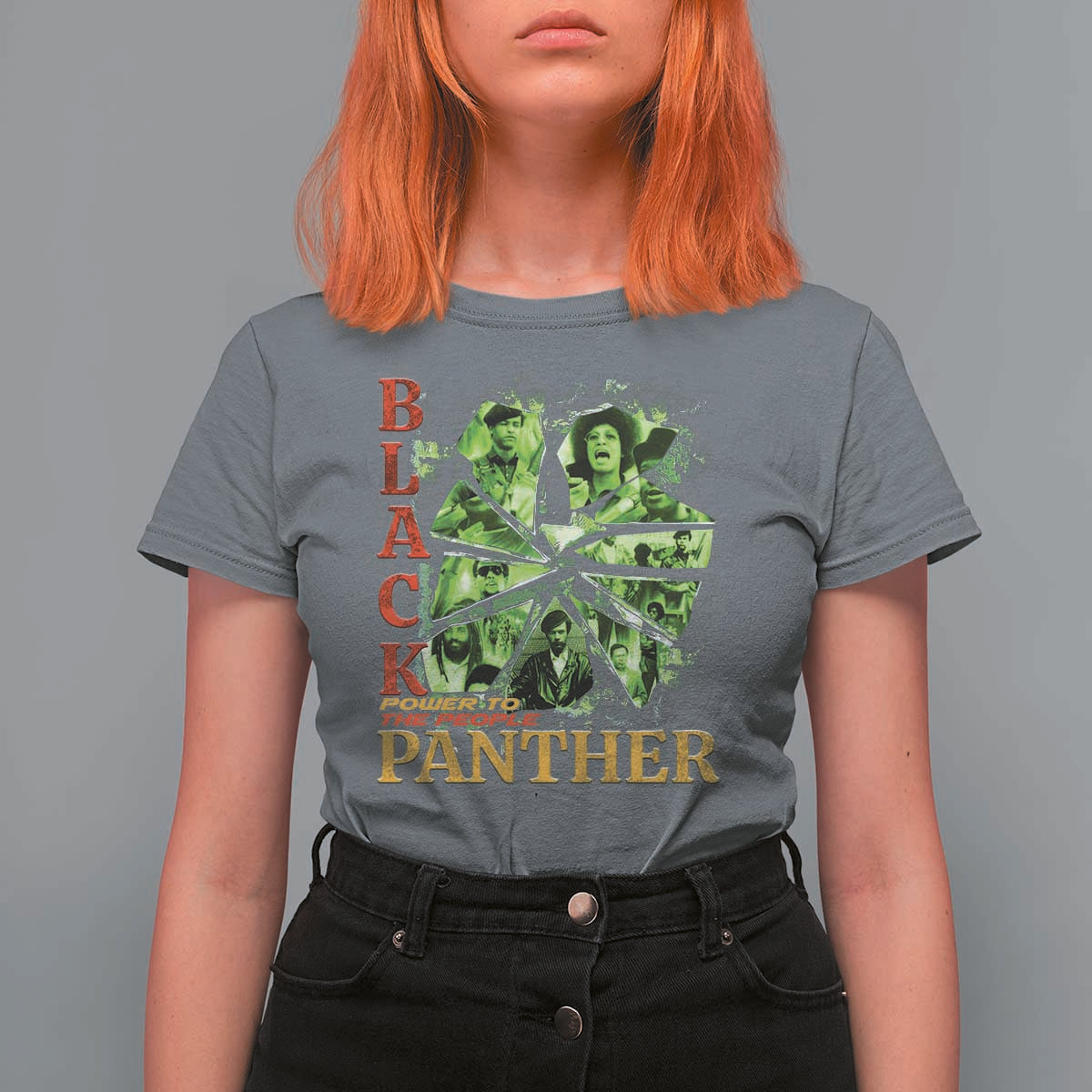 Vintage Black Panther Party T Shirt For Women Newton Seale Shakur Black History Month Juneteenth - Wonder Print Shop