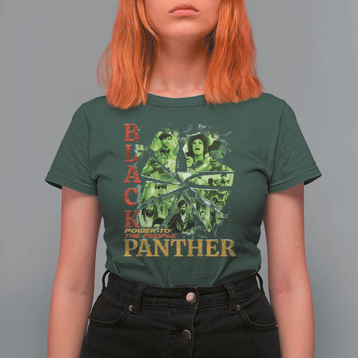 Vintage Black Panther Party T Shirt For Women Newton Seale Shakur Black History Month Juneteenth - Wonder Print Shop