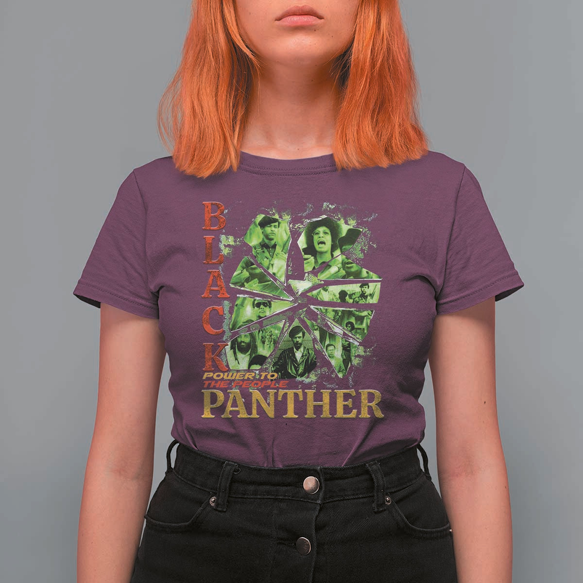 Vintage Black Panther Party T Shirt For Women Newton Seale Shakur Black History Month Juneteenth - Wonder Print Shop