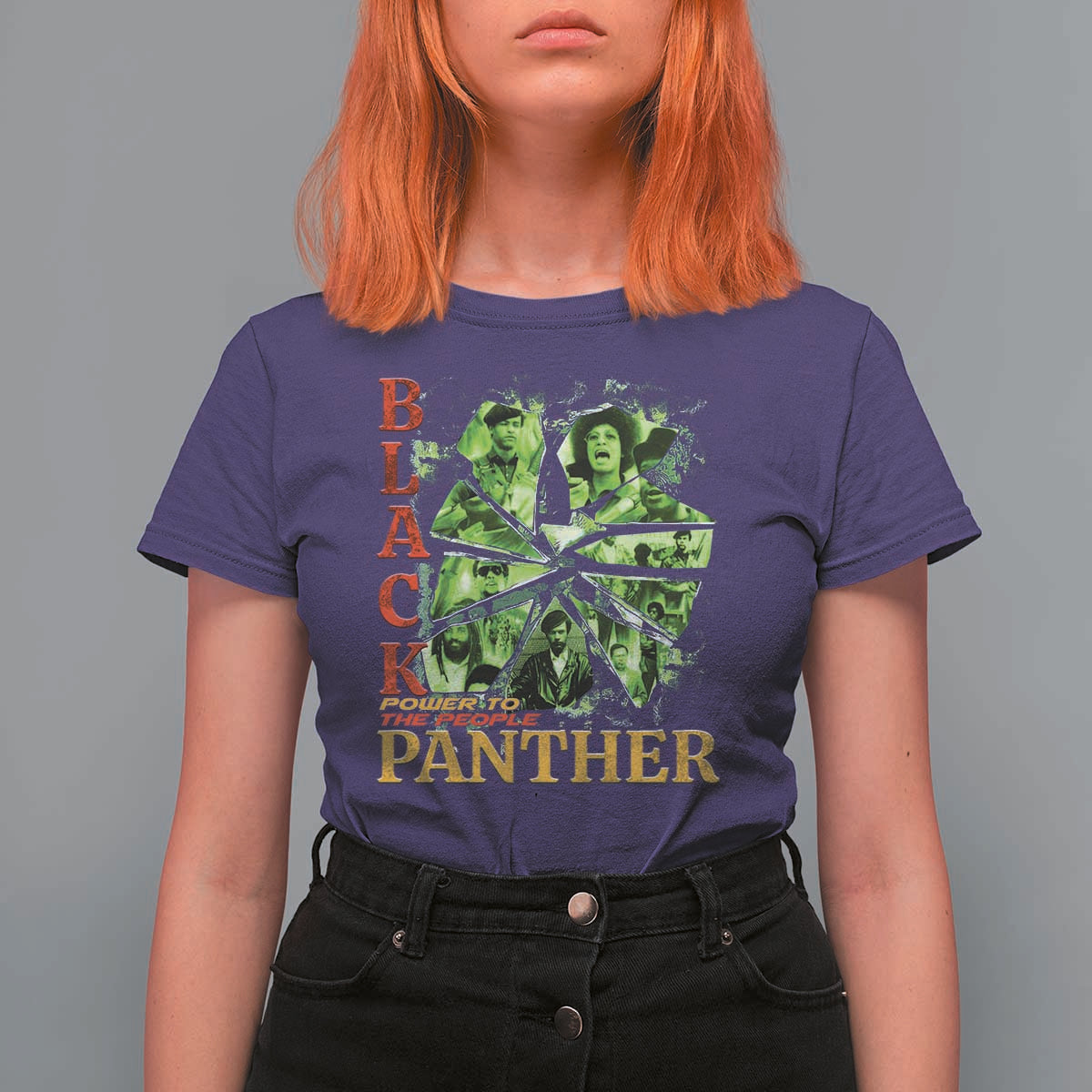 Vintage Black Panther Party T Shirt For Women Newton Seale Shakur Black History Month Juneteenth - Wonder Print Shop