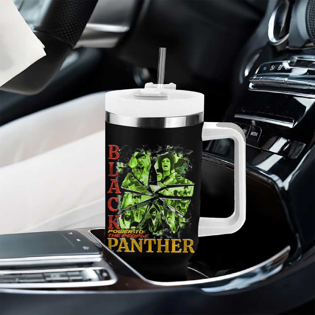 Vintage Black Panther Party Tumbler With Handle Newton Seale Shakur Black History Month Juneteenth - Wonder Print Shop
