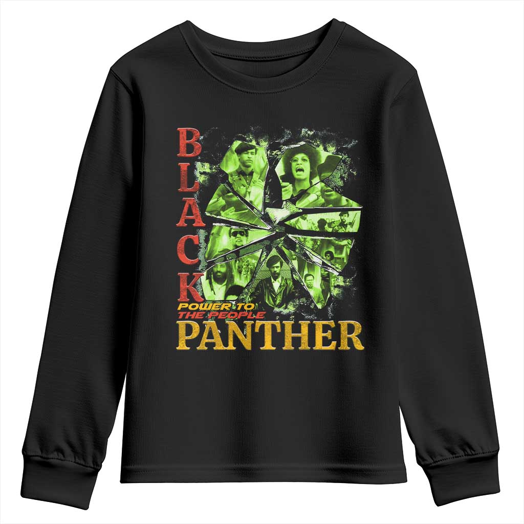 Vintage Black Panther Party Youth Sweatshirt Newton Seale Shakur Black History Month Juneteenth - Wonder Print Shop