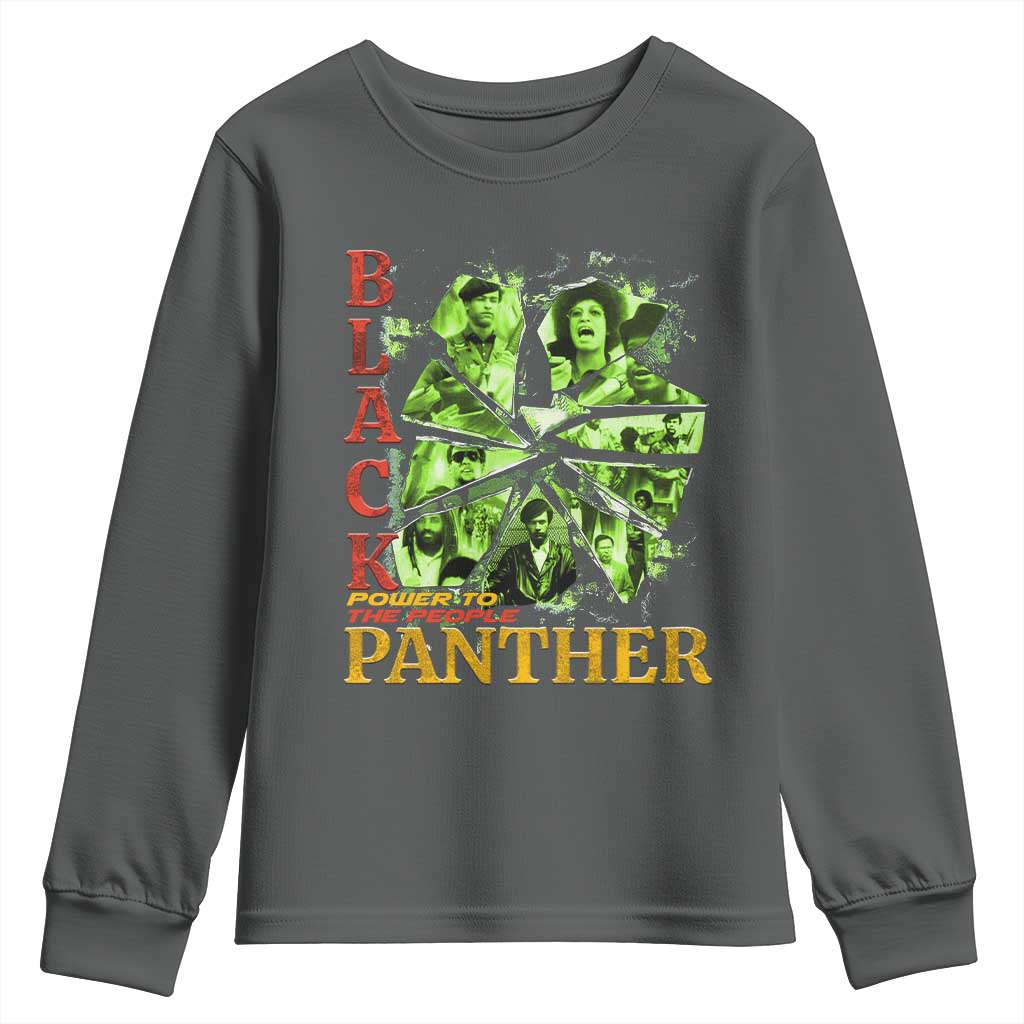 Vintage Black Panther Party Youth Sweatshirt Newton Seale Shakur Black History Month Juneteenth - Wonder Print Shop