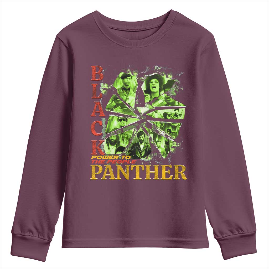 Vintage Black Panther Party Youth Sweatshirt Newton Seale Shakur Black History Month Juneteenth - Wonder Print Shop