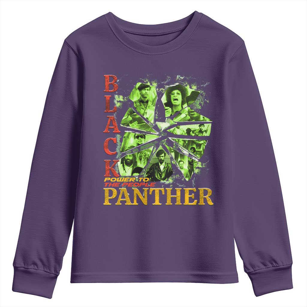 Vintage Black Panther Party Youth Sweatshirt Newton Seale Shakur Black History Month Juneteenth - Wonder Print Shop