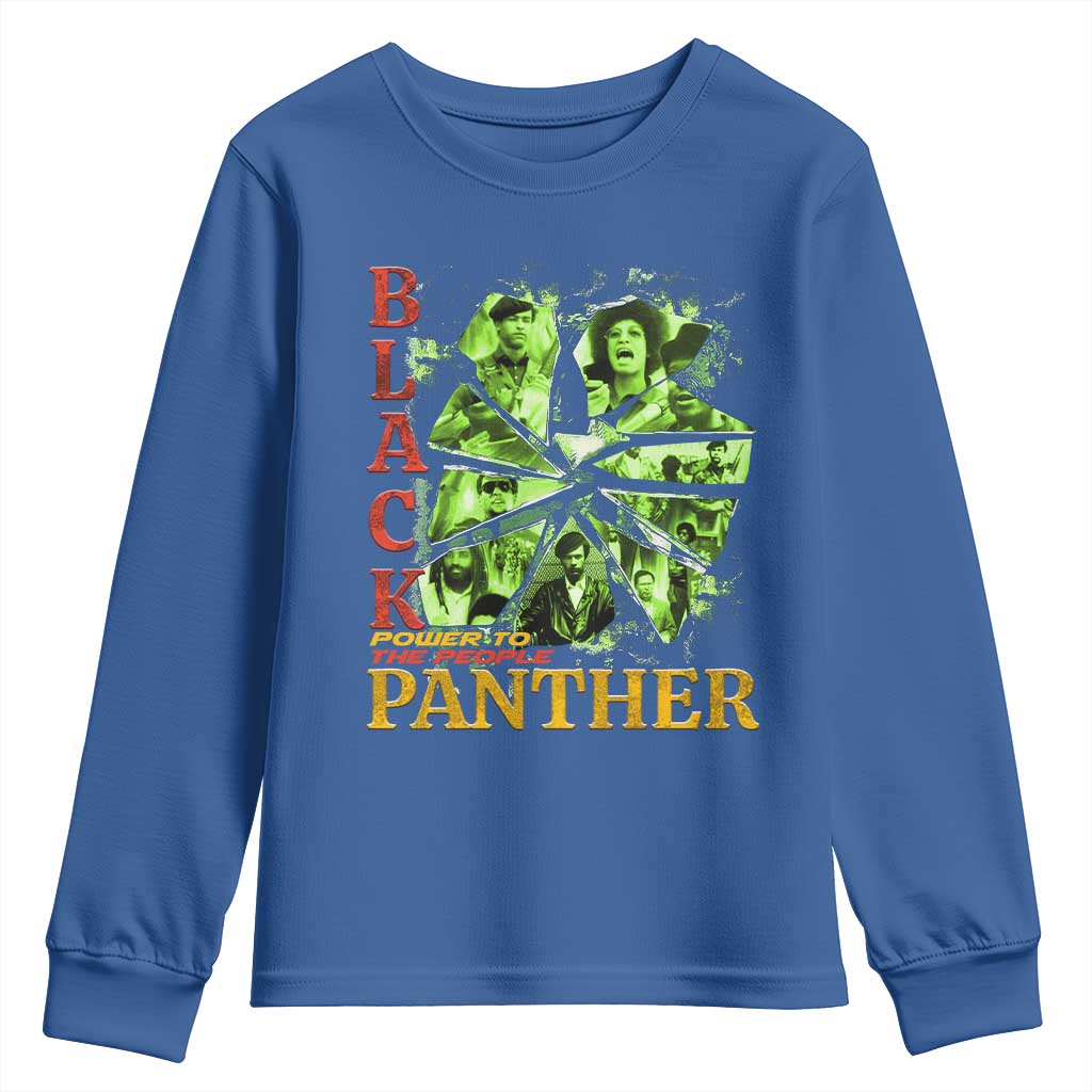 Vintage Black Panther Party Youth Sweatshirt Newton Seale Shakur Black History Month Juneteenth - Wonder Print Shop