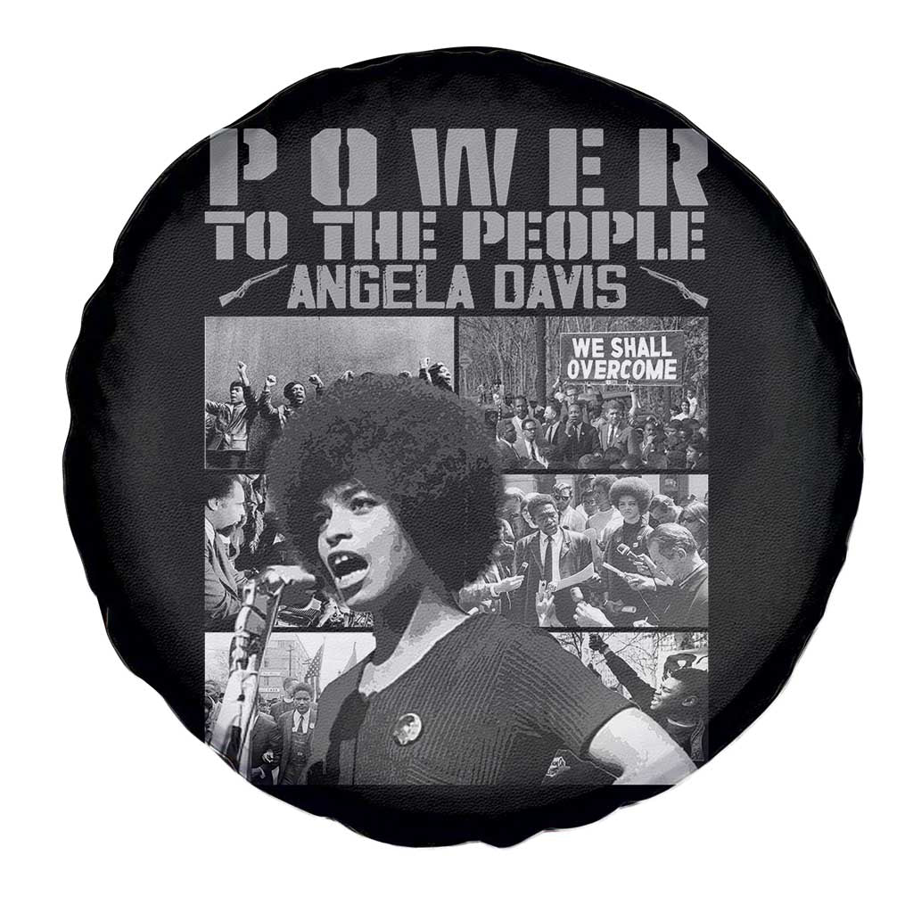 Power To The People Spare Tire Cover Black History Angela Davis Black Panther Party - Wonder Print Shop