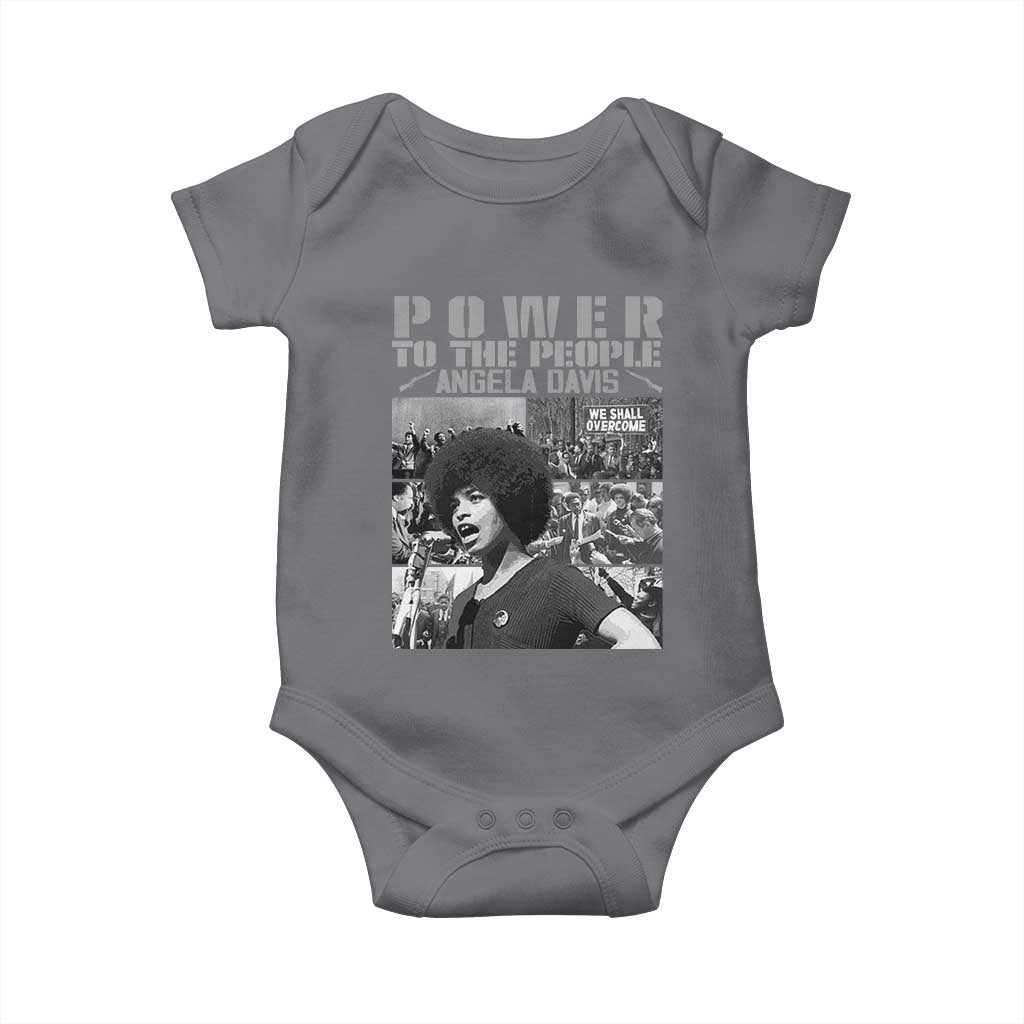 Power To The People Baby Onesie Black History Angela Davis Black Panther Party - Wonder Print Shop