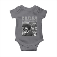 Power To The People Baby Onesie Black History Angela Davis Black Panther Party - Wonder Print Shop
