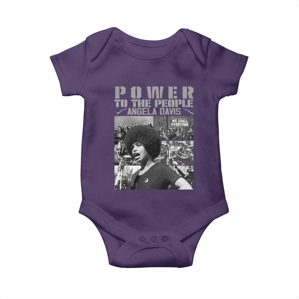 Power To The People Baby Onesie Black History Angela Davis Black Panther Party - Wonder Print Shop