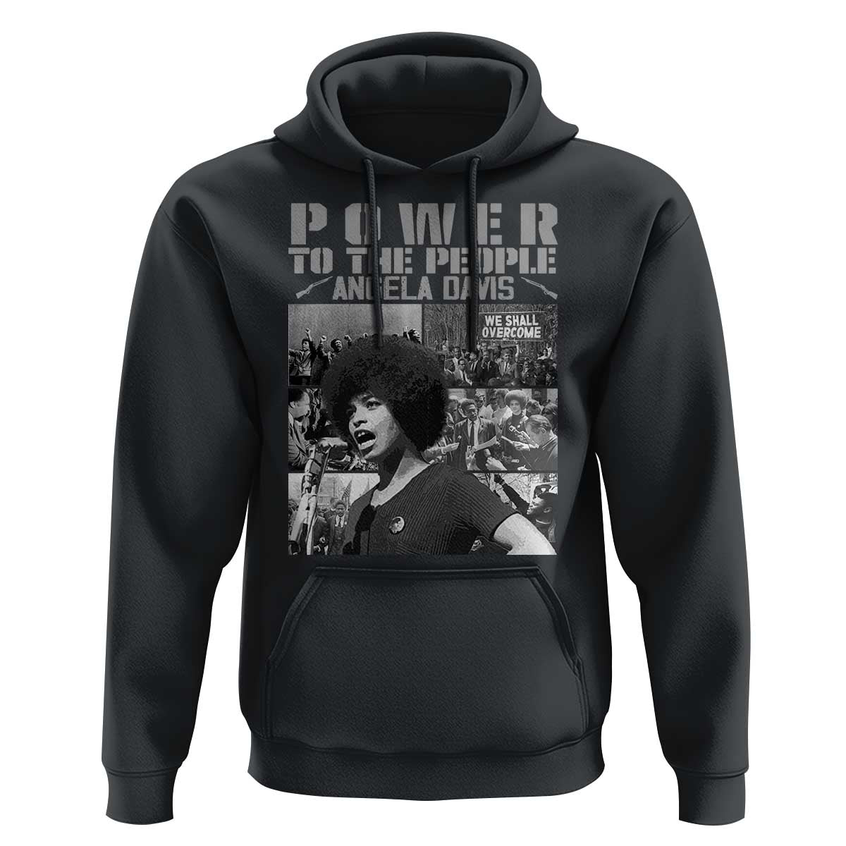 Power To The People Hoodie Black History Angela Davis Black Panther Party - Wonder Print Shop