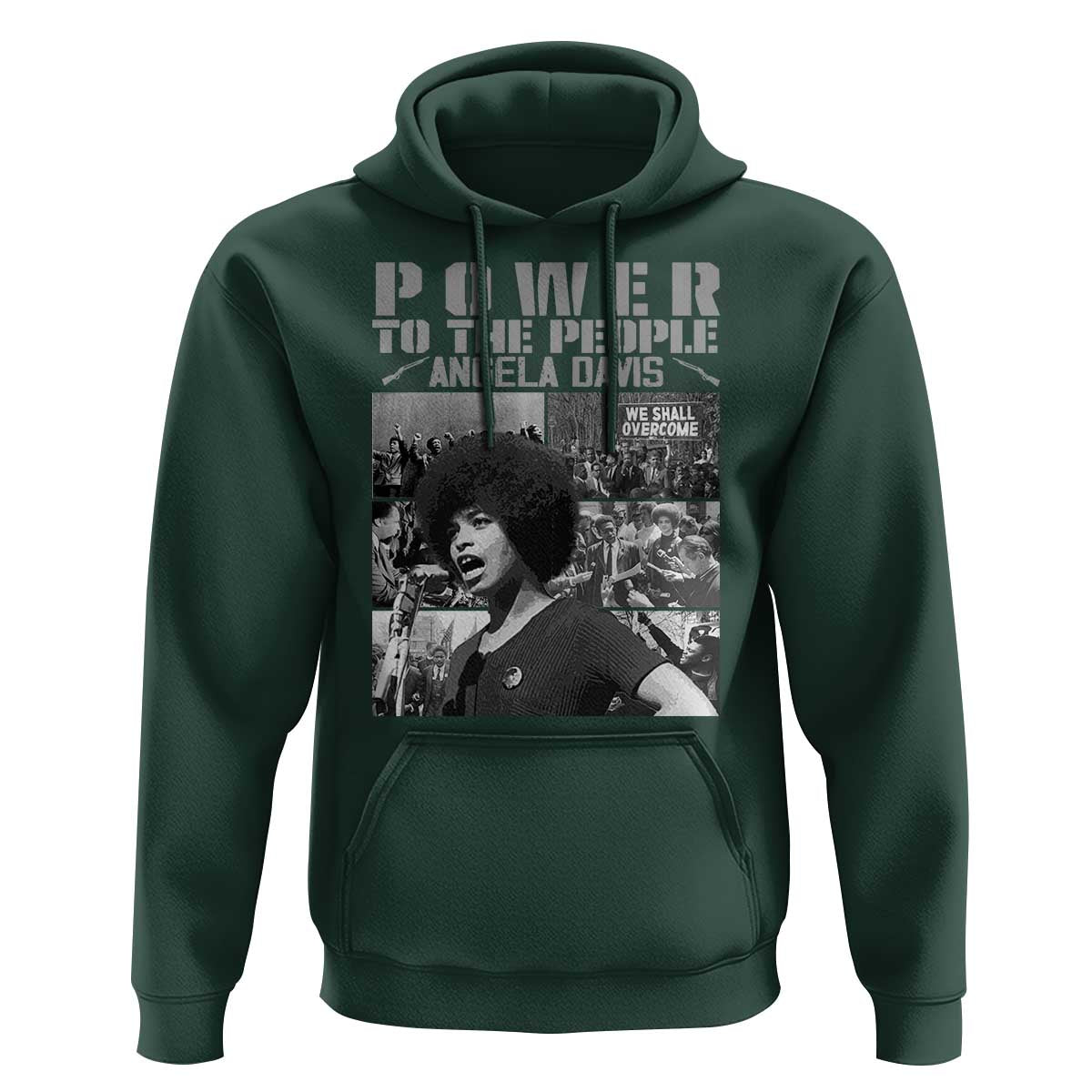 Power To The People Hoodie Black History Angela Davis Black Panther Party - Wonder Print Shop